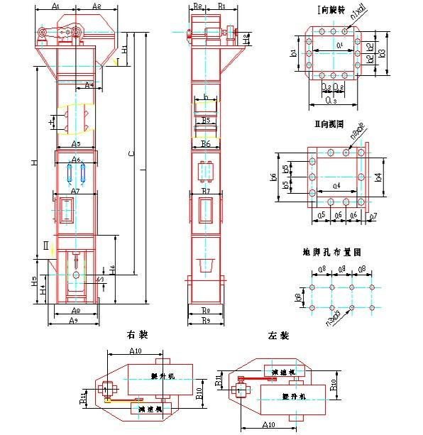 TD斗式提升機內部結構圖展示